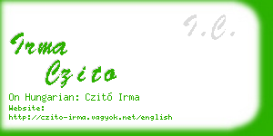 irma czito business card