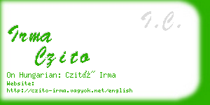 irma czito business card